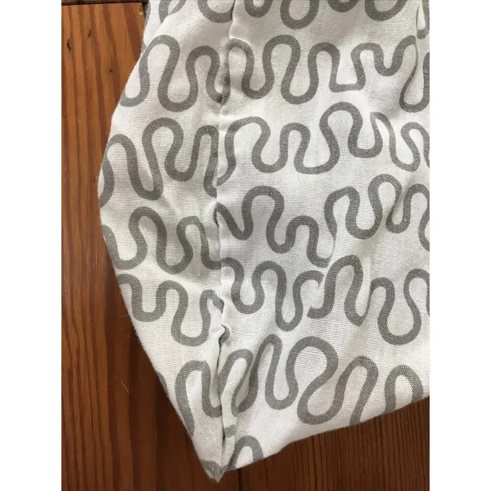 IKEA Krakris White Gray Squiggle Pattern Geometric 100% Cotton Twin Duvet Cover